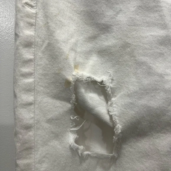 Good American White Distressed Good Legs Jeans Size 16 US - Picture 3 of 6